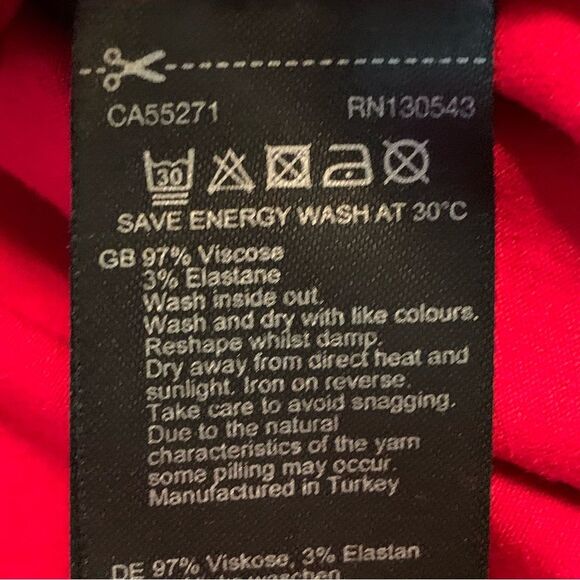 LONG TALL SALLY Longline Sweatshirt Women’s Large Red Scoop Neck Dolman. - Picture 7 of 10